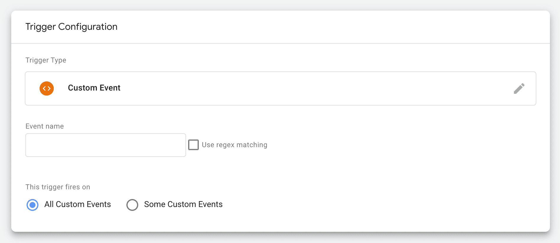 راه‌انداز رویداد سفارشی در Google Tag Manager